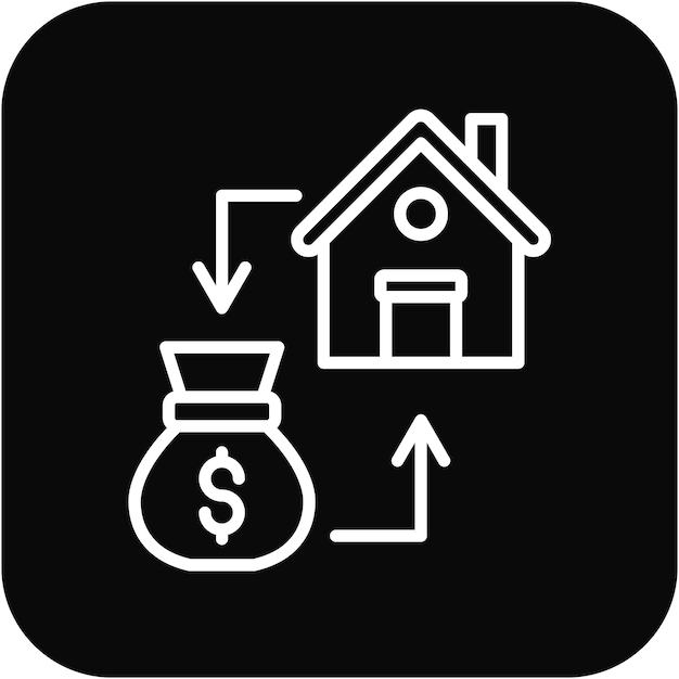 El icono del vector de modificación de préstamo se puede utilizar para el conjunto de iconos de préstamo