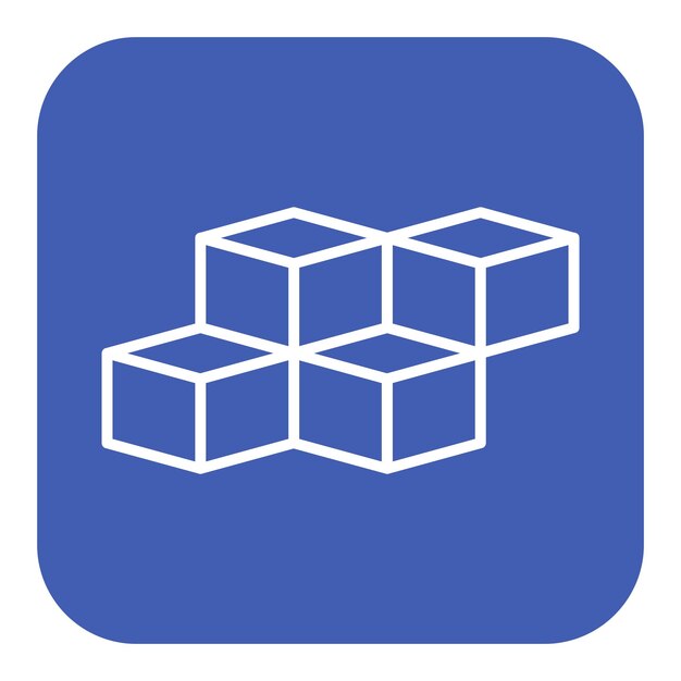 El icono del vector del módulo pre-construido se puede usar para el conjunto de iconos sin código