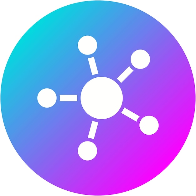 El icono del vector de moléculas se puede utilizar para el conjunto de iconos de física