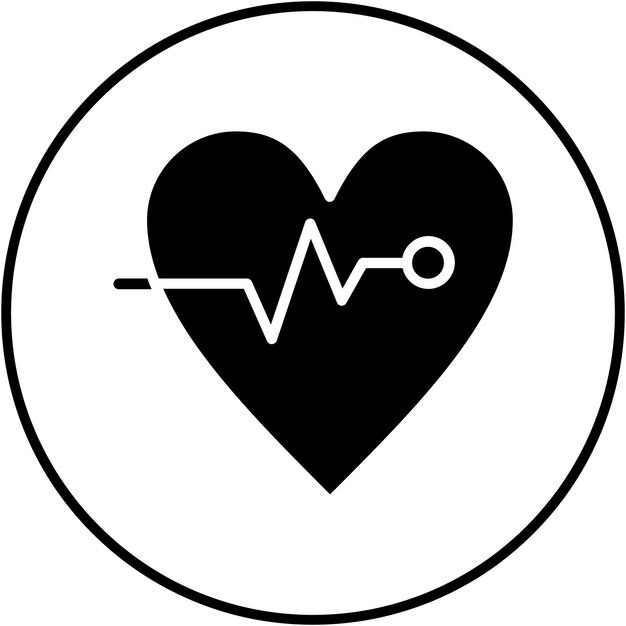 El icono del vector de monitoreo cardíaco se puede usar para el conjunto de iconos de medicina