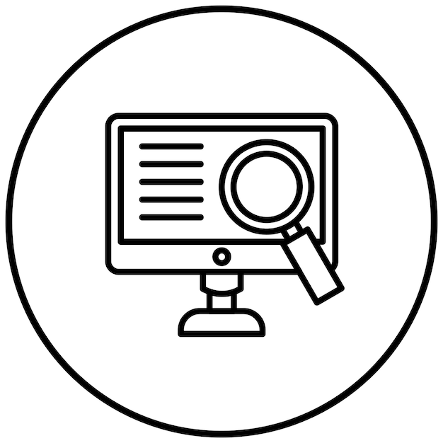 El icono del vector de monitoreo se puede utilizar para el conjunto de iconos del plan de acción