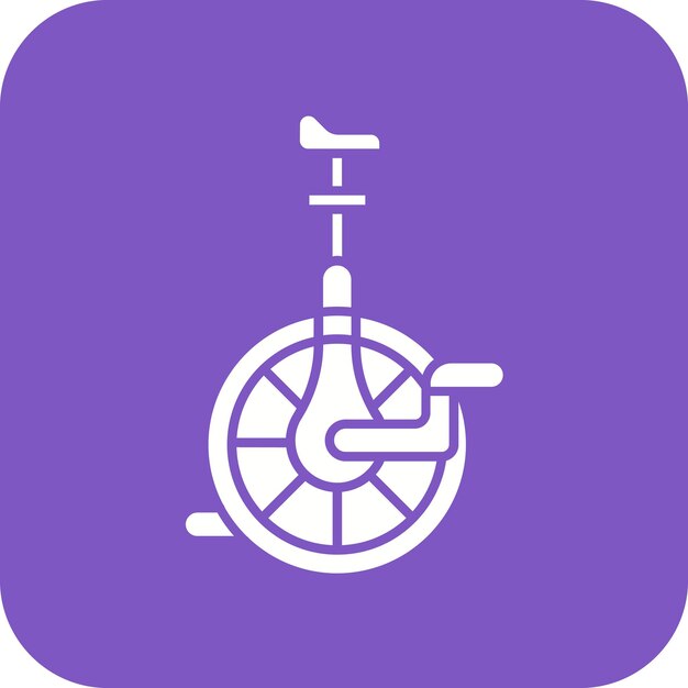 El icono del vector monocíclico se puede utilizar para el conjunto de iconos de transporte