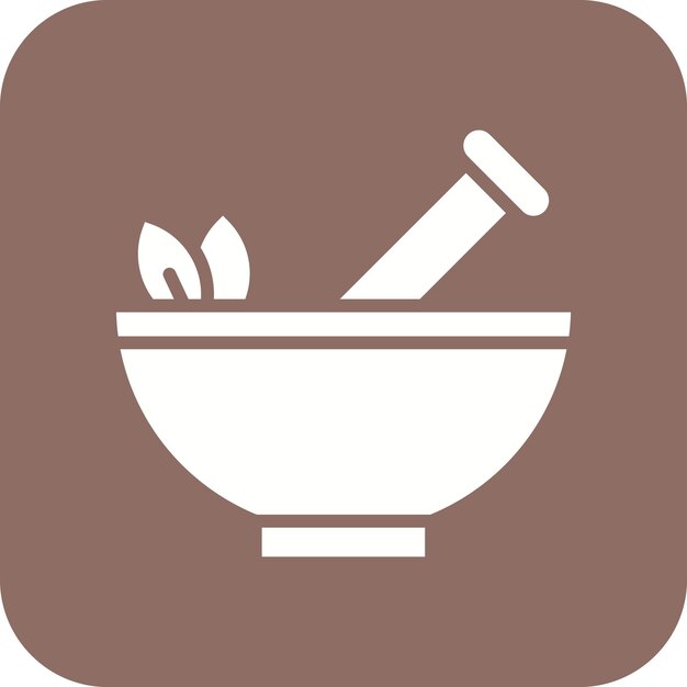 El icono del vector de mortero se puede usar para el conjunto de iconos de química