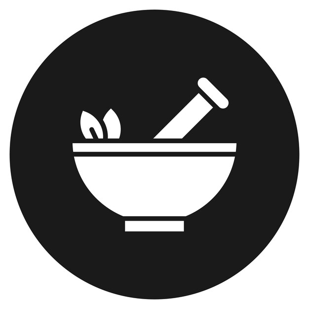 El icono del vector de mortero se puede usar para el conjunto de iconos de química
