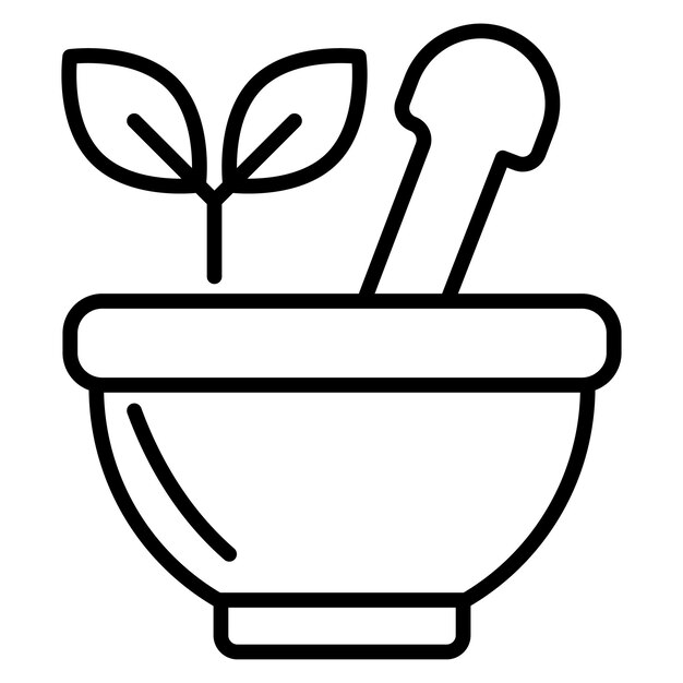 El icono del vector de mortero se puede usar para el conjunto de iconos de Spa