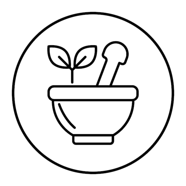 El icono del vector de mortero se puede usar para el conjunto de iconos de Spa