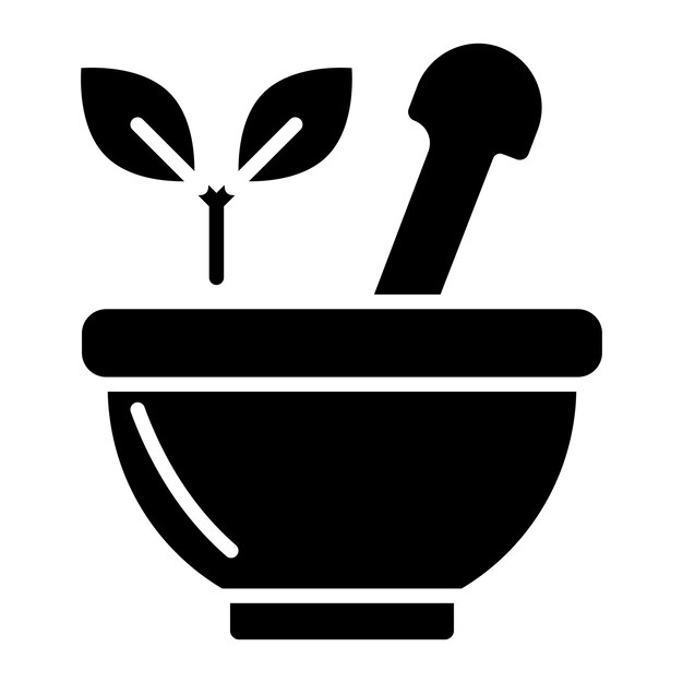 El icono del vector de mortero se puede usar para el conjunto de iconos de Spa