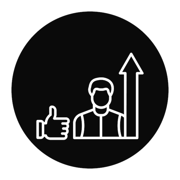 El icono del vector de motivación se puede utilizar para el conjunto de iconos de negocios basados en el hogar