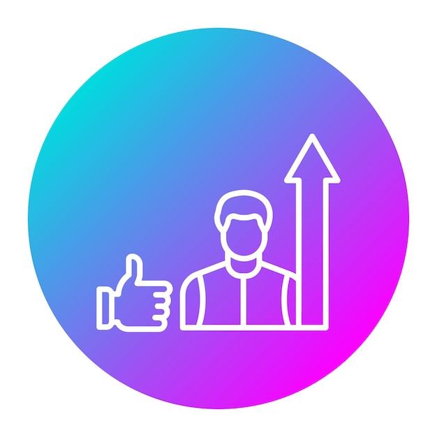 El icono del vector de motivación se puede utilizar para el conjunto de iconos de negocios basados en el hogar