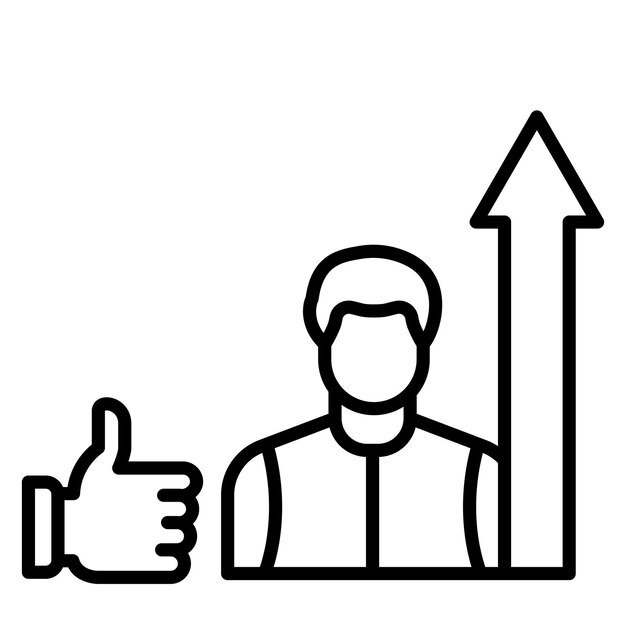 El icono del vector de motivación se puede utilizar para el conjunto de iconos de negocios basados en el hogar