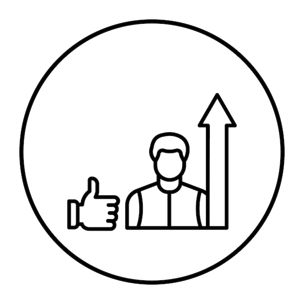 El icono del vector de motivación se puede utilizar para el conjunto de iconos de negocios basados en el hogar