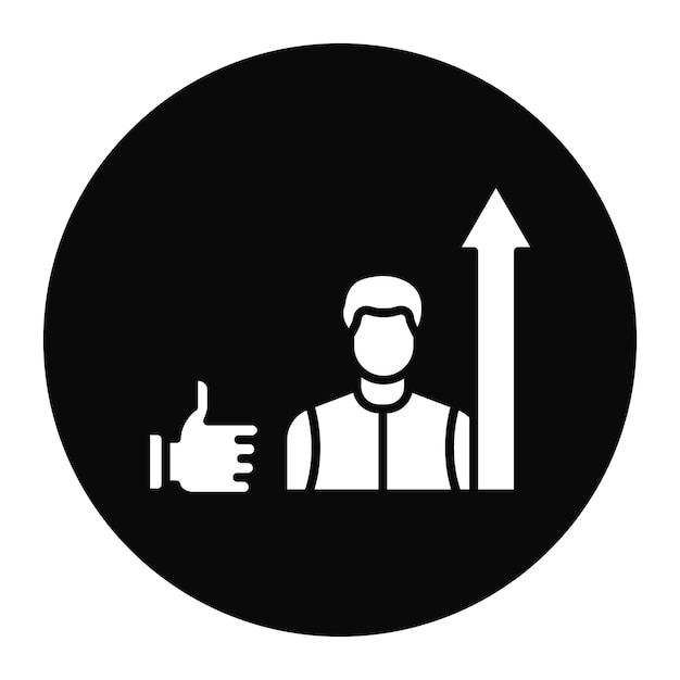 El icono del vector de motivación se puede utilizar para el conjunto de iconos de negocios basados en el hogar