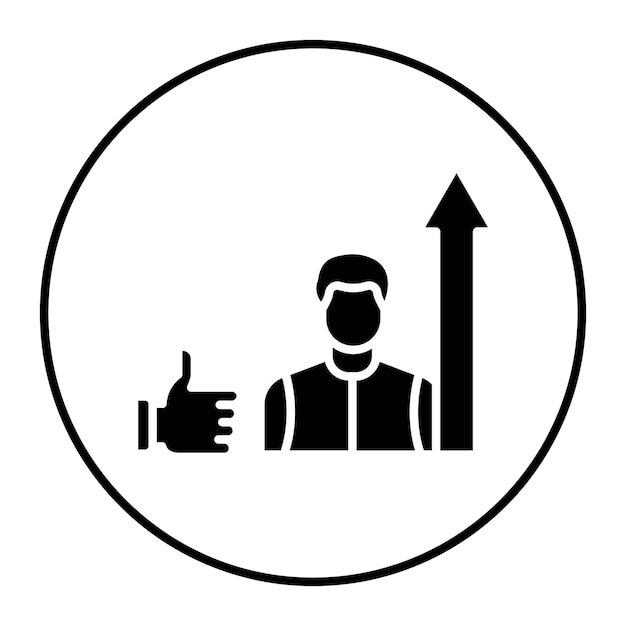El icono del vector de motivación se puede utilizar para el conjunto de iconos de negocios basados en el hogar