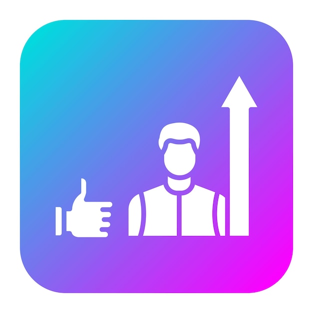 El icono del vector de motivación se puede utilizar para el conjunto de iconos de negocios basados en el hogar