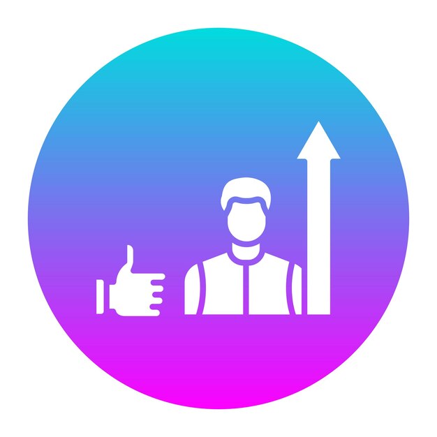 El icono del vector de motivación se puede utilizar para el conjunto de iconos de negocios basados en el hogar