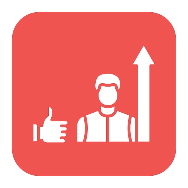 El icono del vector de motivación se puede utilizar para el conjunto de iconos de negocios basados en el hogar