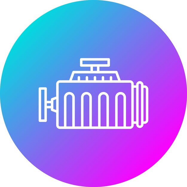 El icono del vector del motor se puede utilizar para el conjunto de iconos de reparación de automóviles