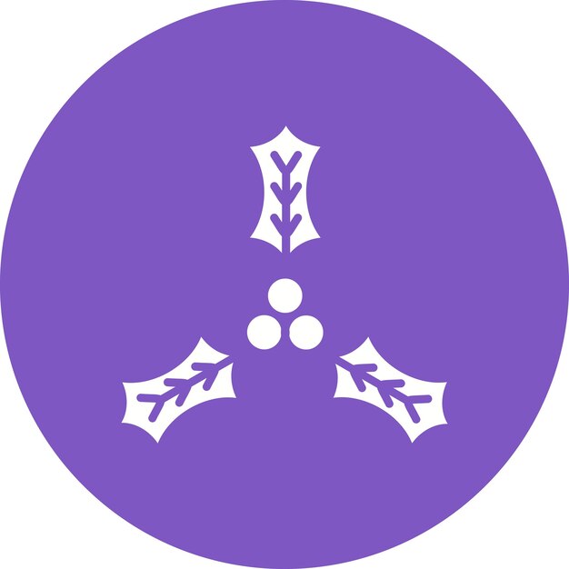 El icono del vector de muérdago se puede usar para el conjunto de iconos de invierno