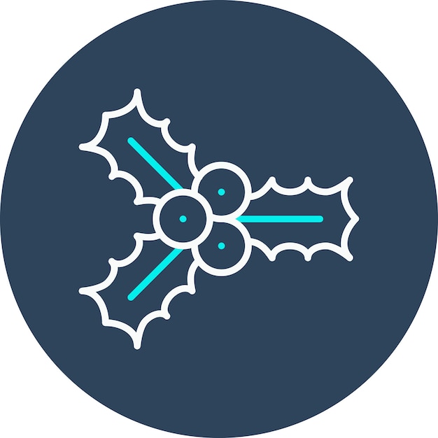 El icono del vector de muérdago se puede usar para el conjunto de iconos de invierno