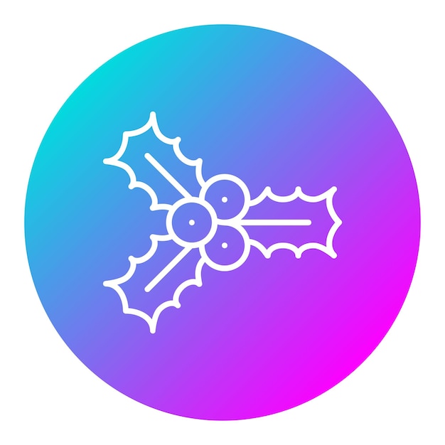 El icono del vector de muérdago se puede usar para el conjunto de iconos de invierno