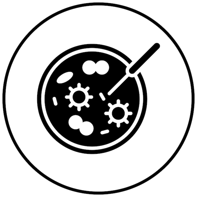 El icono del vector de muestras patógenas se puede utilizar para el conjunto de iconos de enfermedades infecciosas