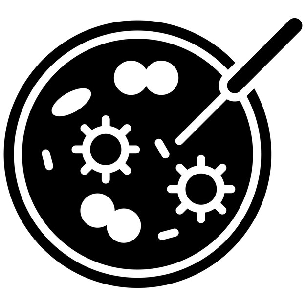 El icono del vector de muestras patógenas se puede utilizar para el conjunto de iconos de enfermedades infecciosas