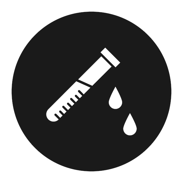 El icono del vector de muestras de sangre se puede utilizar para el conjunto de iconos de control de salud