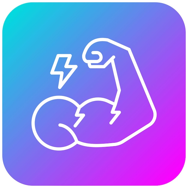 El icono del vector muscular de la pierna se puede usar para el conjunto de iconos de la aplicación de entrenamiento