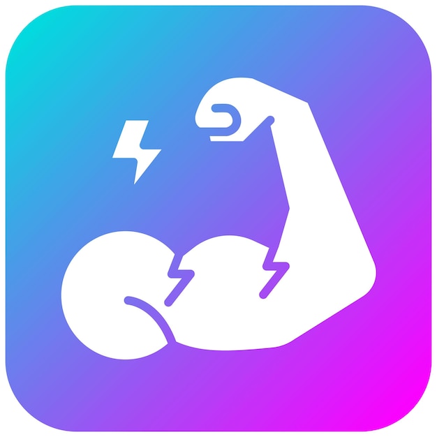 El icono del vector muscular de la pierna se puede usar para el conjunto de iconos de la aplicación de entrenamiento