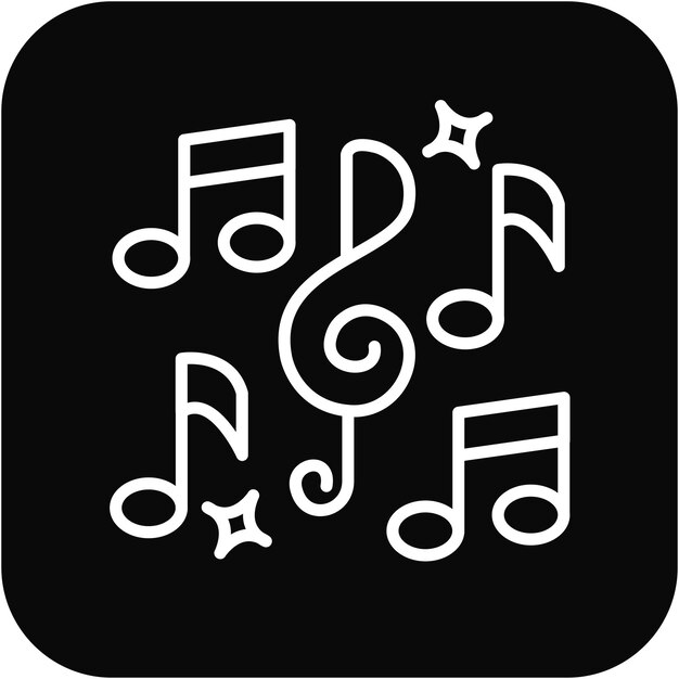 El icono del vector musical se puede utilizar para el conjunto de iconos de instrumentos