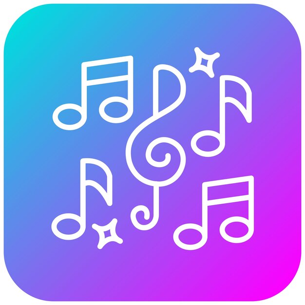 El icono del vector musical se puede utilizar para el conjunto de iconos de instrumentos
