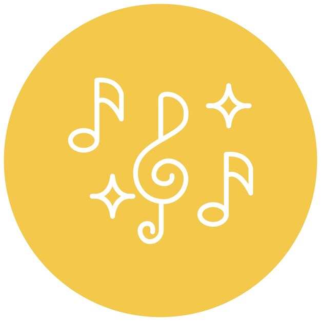 El icono del vector musical se puede utilizar para el conjunto de iconos de instrumentos