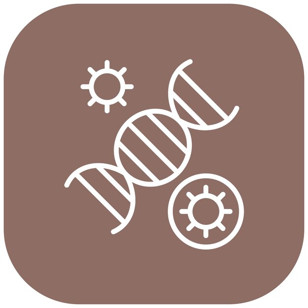 El icono del vector de mutación viral se puede usar para el conjunto de iconos de enfermedades infecciosas