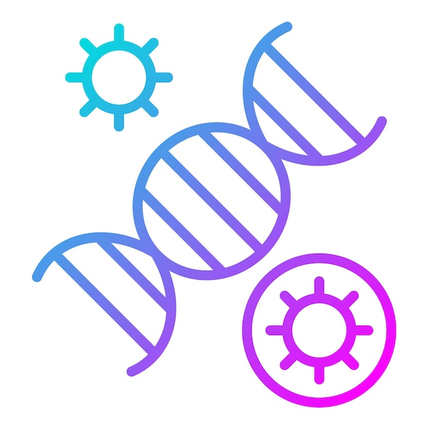 El icono del vector de mutación viral se puede usar para el conjunto de iconos de enfermedades infecciosas