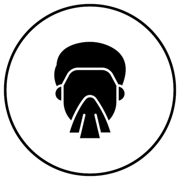 El icono del vector de la nariz en ejecución se puede utilizar para el conjunto de iconos médicos