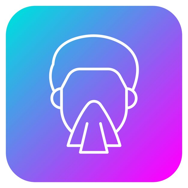 El icono del vector de la nariz en ejecución se puede utilizar para el conjunto de iconos médicos