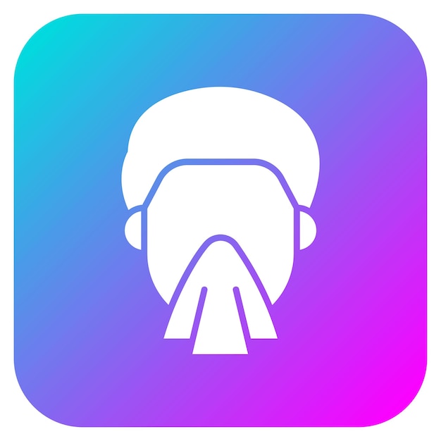 El icono del vector de la nariz en ejecución se puede utilizar para el conjunto de iconos médicos