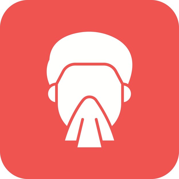 El icono del vector de la nariz en ejecución se puede utilizar para el conjunto de iconos médicos
