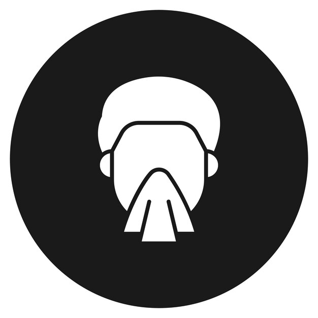 El icono del vector de la nariz en ejecución se puede utilizar para el conjunto de iconos médicos