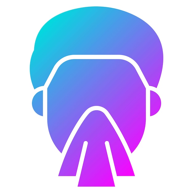El icono del vector de la nariz en ejecución se puede utilizar para el conjunto de iconos médicos