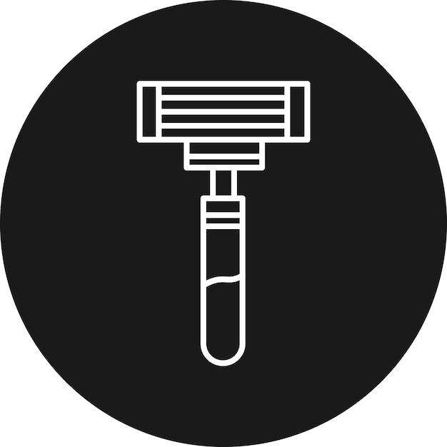 El icono del vector de la navaja se puede usar para el conjunto de iconos de la rutina de higiene
