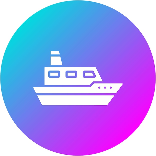 El icono del vector de la nave se puede usar para el conjunto de iconos de inmigración