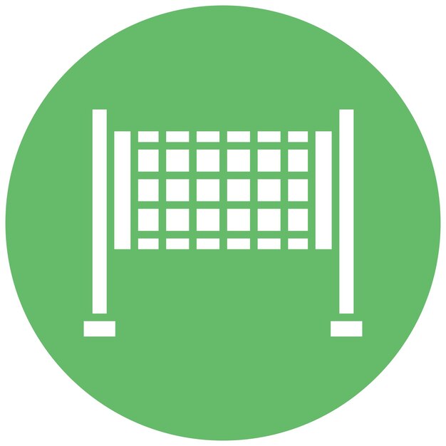 El icono del vector neto se puede usar para el conjunto de iconos de voleibol