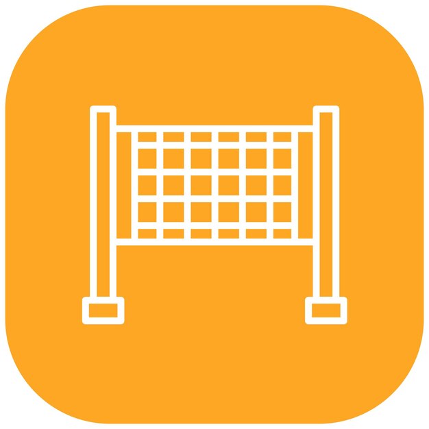 El icono del vector neto se puede usar para el conjunto de iconos de voleibol