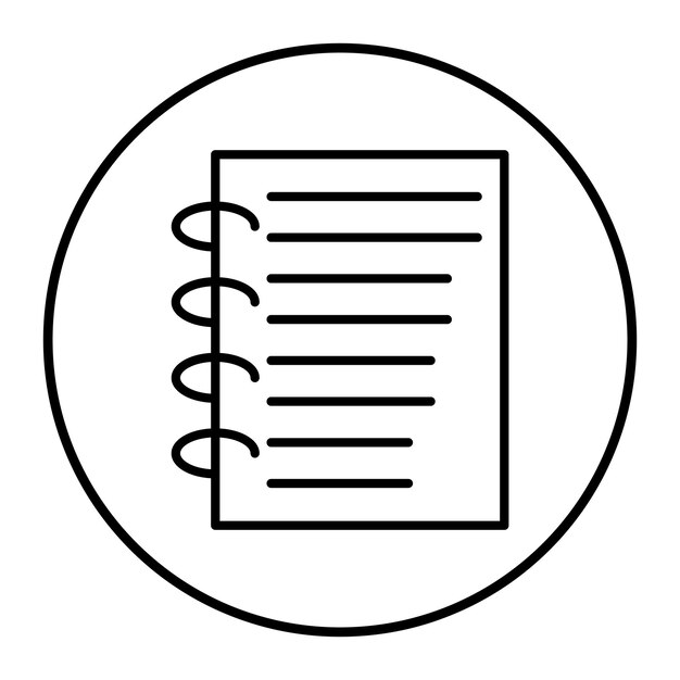 El icono del vector de notas se puede utilizar para el conjunto de iconos de literatura