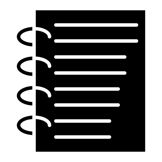 El icono del vector de notas se puede utilizar para el conjunto de iconos de literatura