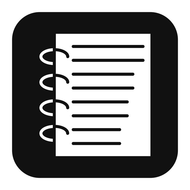 El icono del vector de notas se puede utilizar para el conjunto de iconos de literatura