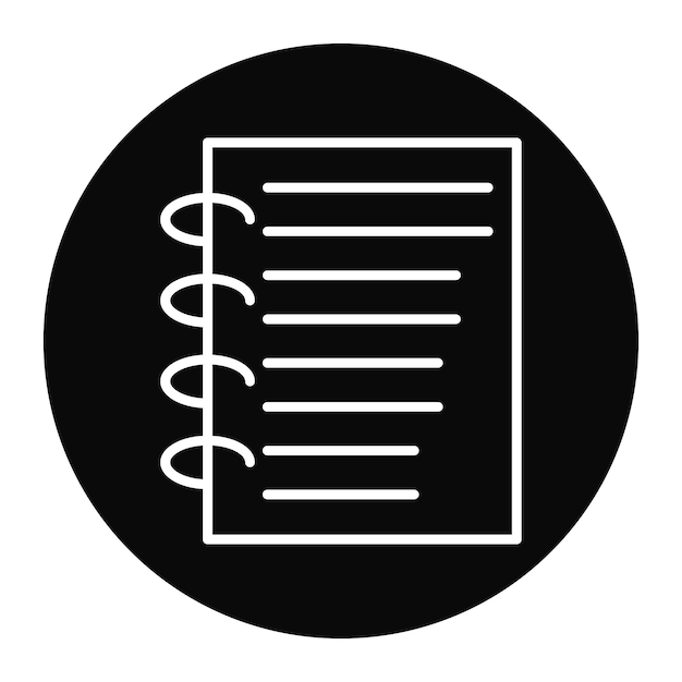 El icono del vector de notas se puede utilizar para el conjunto de iconos de literatura