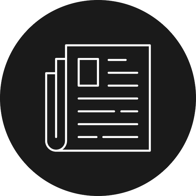 El icono del vector de noticias se puede usar para el conjunto de iconos de noticias y medios