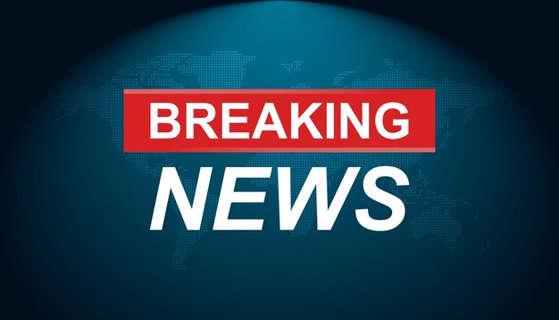 Icono de vector de noticias de última hora Noticias con ilustración de vector plano de mapa mundial Fondo de pictograma de concepto de negocio de comunicación